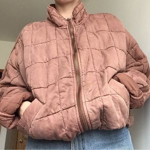 Free People Dolman Quilted Knit Jacket